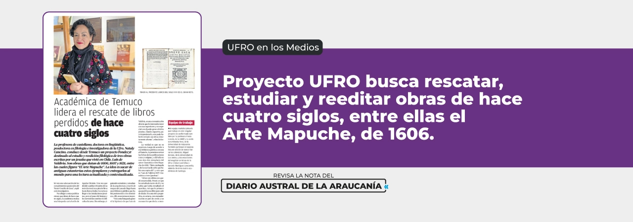 Proyecto UFRO busca rescatar y estudiar obras de hace cuatro siglos Proyecto UFRO busca rescatar y estudiar obras de hace cuatro siglos