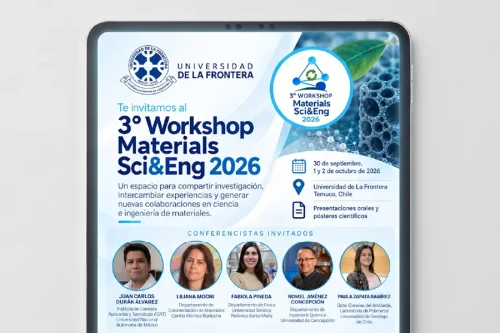 Workshop Materials Sci&Eng 2026 en la Universidad de La Frontera Temuco